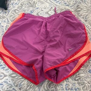 Nike Women's Purple and Red Athletic Shorts